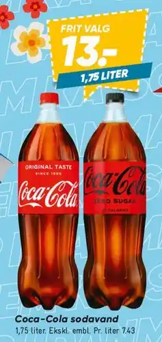 Bilka Coca-Cola sodavand 1,75 liter tilbud