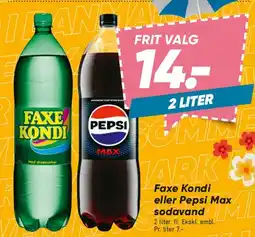 Bilka Faxe Kondi eller Pepsi Max tilbud