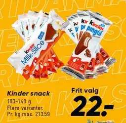 Bilka Kinder snack tilbud