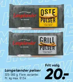 Bilka Langelænder pølser tilbud