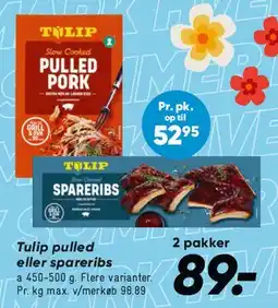 Bilka Tulip pulled pork / spareribs tilbud