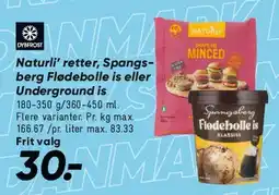 Bilka Naturli' retter eller Spangsberg Flødeboller tilbud