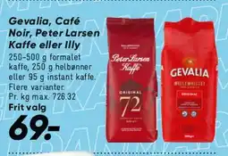 Bilka Gevalia, Café Noir, Peter Larsen kaffe eller Illy tilbud