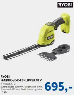 Davidsen Ryobi Hække-/græsklipper 18 v tilbud