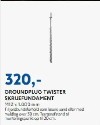 Davidsen Groundplug twister skruefundament tilbud