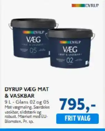 Davidsen Dyrup væg mat & vaskbar tilbud