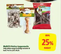 Maxi Zoo MultiFit Native tyggesnacks tilbud