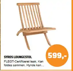XL-BYG Syros loungestol tilbud