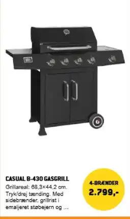 XL-BYG Casual B-430 gasgrill tilbud