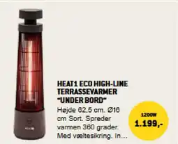 XL-BYG Heat1 Eco high-line terrassevarmer "Under bord" tilbud