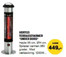 XL-BYG Hortus terrassevarmer "Under bord" tilbud