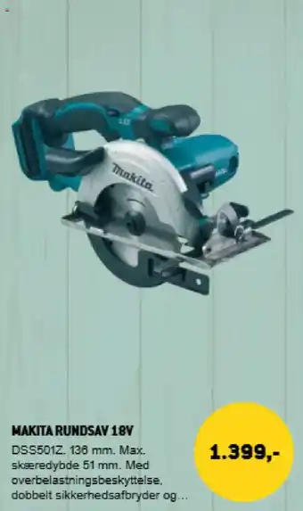 XL-BYG Makita rundsav 18v tilbud