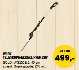XL-BYG Worx teleskophækkeklipper 20v tilbud