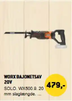 XL-BYG Worx bajonetsav 20v tilbud