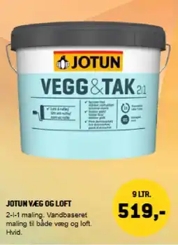 XL-BYG Jotun væg og loft tilbud