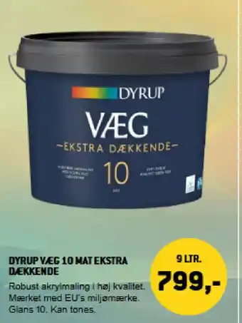 XL-BYG Dyrup væg 10 mat ekstra dækkende tilbud
