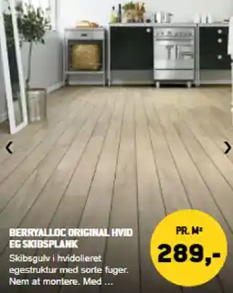 XL-BYG Berryalloc original hvid eg skibsplank tilbud
