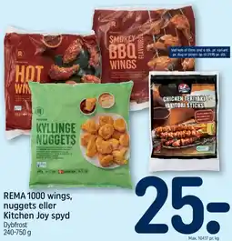 REMA 1000 Wings, nuggets eller Kitchen Joy spyd tilbud
