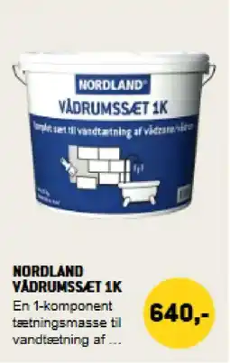 XL-BYG Nordland vådrumssæet 1K tilbud