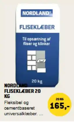 XL-BYG Nordland fliseklæber tilbud