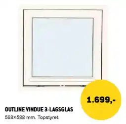 XL-BYG Outline vindue 3-lagsglas tilbud