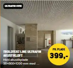 XL-BYG Troldtekt line ultrafin akustikloft tilbud