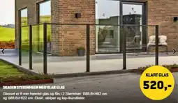 XL-BYG Skagen systemhegn med klar glas tilbud