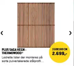 XL-BYG Plus saga hegn - thermowood tilbud