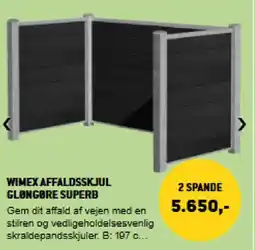 XL-BYG Wimex affaldsskjul glongøre superb tilbud