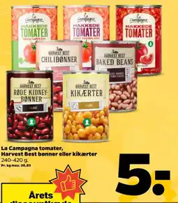 Netto La Campagna tomater, Harvest Best bønner eller kikærter tilbud