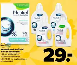 Netto Neutral vaskemiddel eller skyllemiddel tilbud