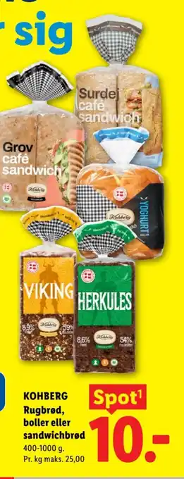 Kohberg Rugbrød, boller eller sandwichbrød