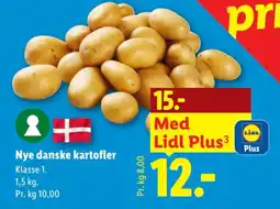 Lidl Nye danske kartofler Klasse 1. tilbud
