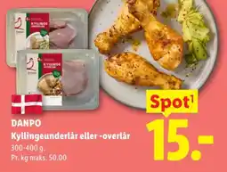 Lidl Danpo Kyllingeunderlår eller -overlår tilbud