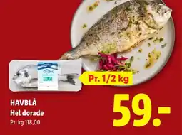 Lidl Havblå Hel dorade tilbud