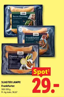 Lidl Slagter LAMPE Frankfurter tilbud