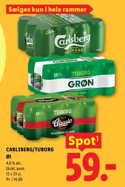 Lidl Carlsberg/Tuborg tilbud