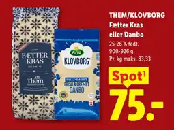 Lidl Them/Klovborg Fætter Kras eller Danbo tilbud