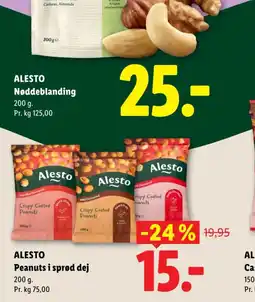 Lidl Alesto Peanuts i sprød dej tilbud