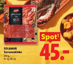 Lidl Sol&Mar Serranoskinke tilbud