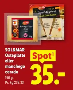Lidl Sol&Mar Osteplatte eller manchego corado tilbud