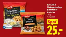 Lidl Sol&Mar Blæksprutteringe eller chorizo- kroketter tilbud