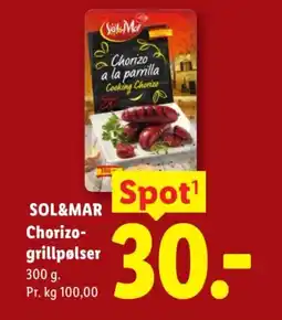 Lidl Sol&Mar Chorizo- grillpølser tilbud