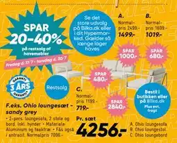 Bilka Ohio loungesæt - sandy grey tilbud