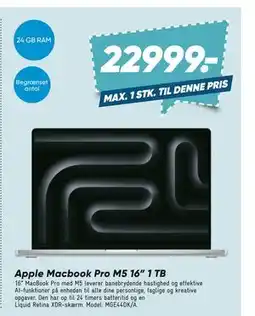 Bilka Apple Macbook Pro M5 16” 1 TB tilbud