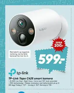 Bilka TP-Link Tapo C425 smart kamera tilbud