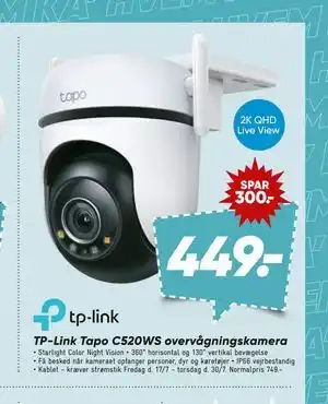 Bilka TP-Link Tapo C520WS overvågningskamera tilbud