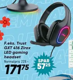 Bilka Trust GXT 416 Zirox LED gaming headset tilbud
