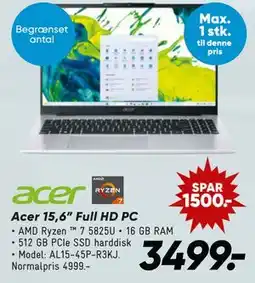 Bilka Acer 15,6” Full HD PC tilbud