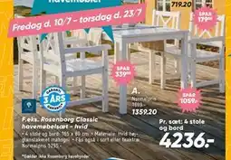 Bilka Rosenborg Classic havemøbelsæt - hvid tilbud